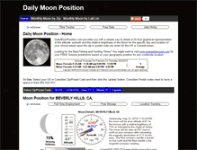 Tablet Screenshot of dailymoonposition.com